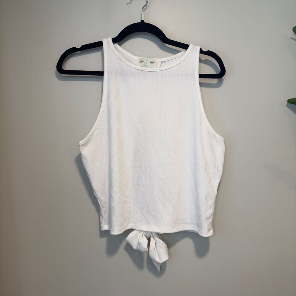 NWT Jun & Ivy Ribbed Tie-Back Tank Top – XL